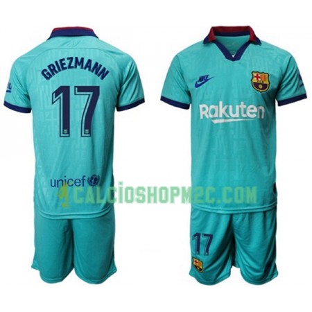 Barcellona Griezmann 17 Bambino Maglia Terza 2019/2020 Manica Corta (+ Pantaloncini)